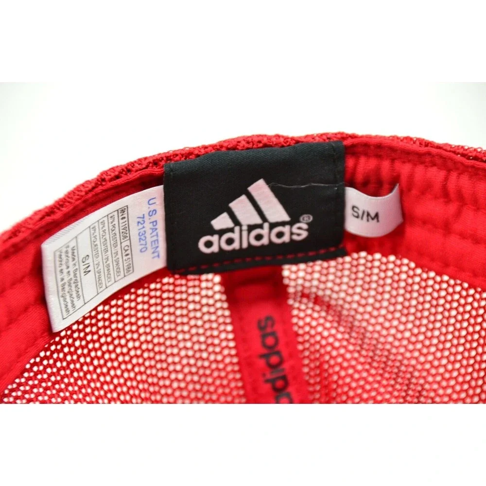 Adidas Louisville Cardinals Red and Black FitMax 70 Stretch Hat Cap Size S/M NEW